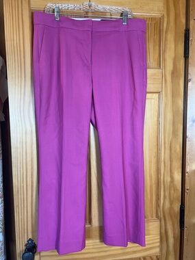 J. Crew Women's Magenta Nova Fides Italian Wool Pants